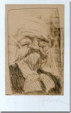 Emile Zola, Etching, 21 1/2" x 16"