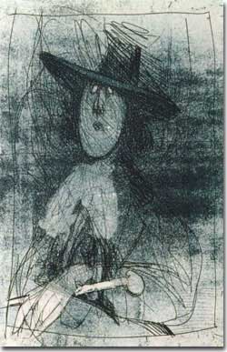 Oscar Wilde, Etching, 21 1/2" x 16"