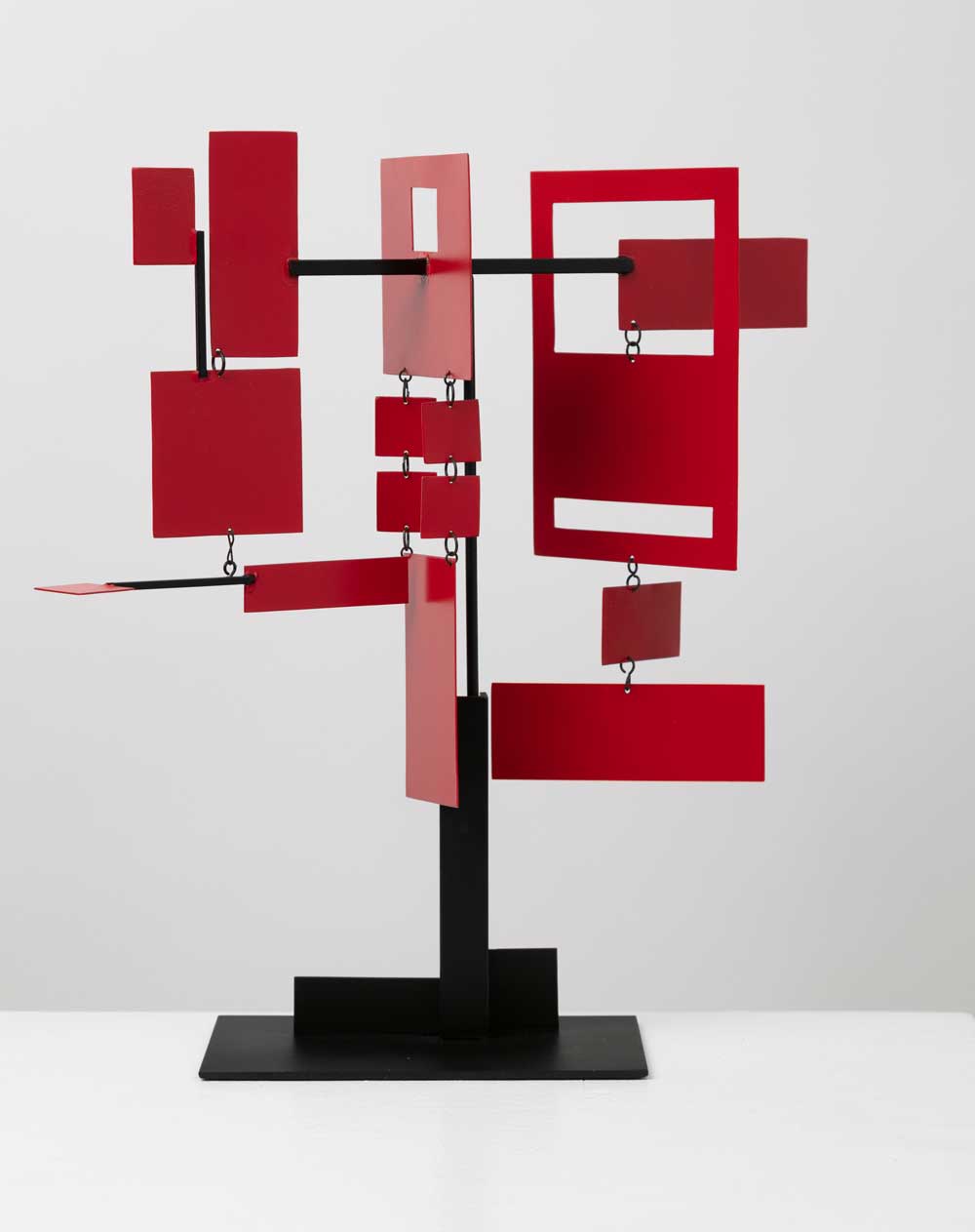PD 16, painted steel, 14 1/2 × 13 1/2 × 13 1/2", SOLD