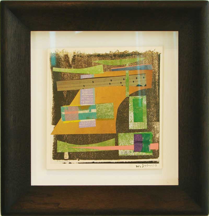 Number List, 1980 collage, 10 1/2" x 10 1/4" framed