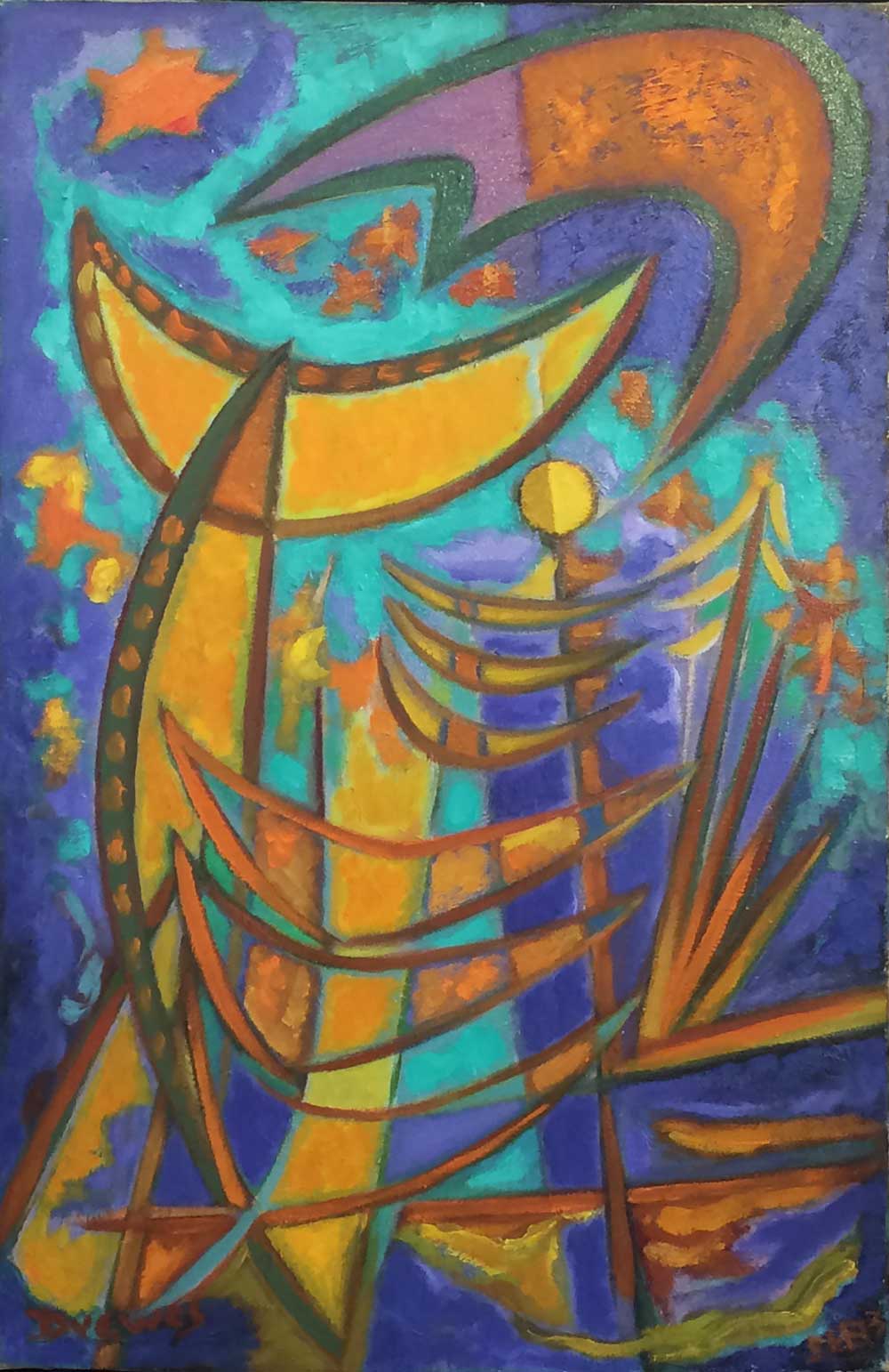 Sunken Gold, 1953, oil on canvas, 26" x 17"