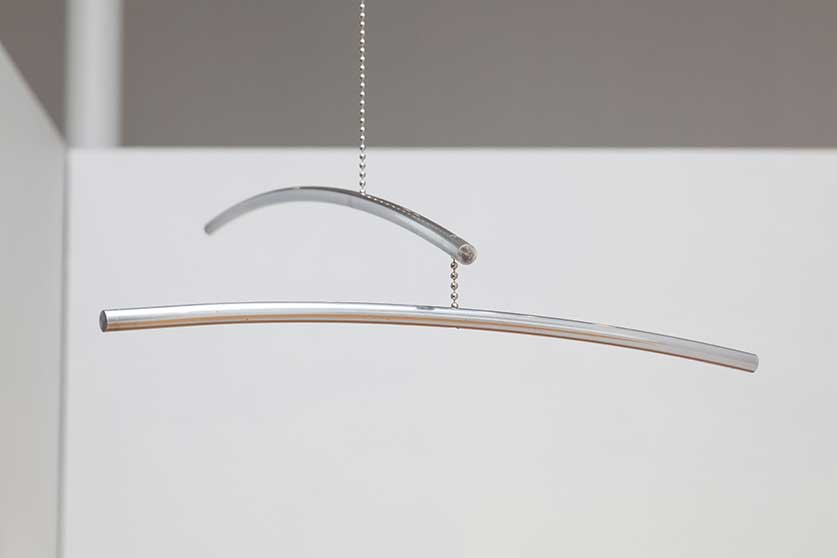 At the Essential - Bent, polished aluminum, 8” x 36” x ½”, SOLD