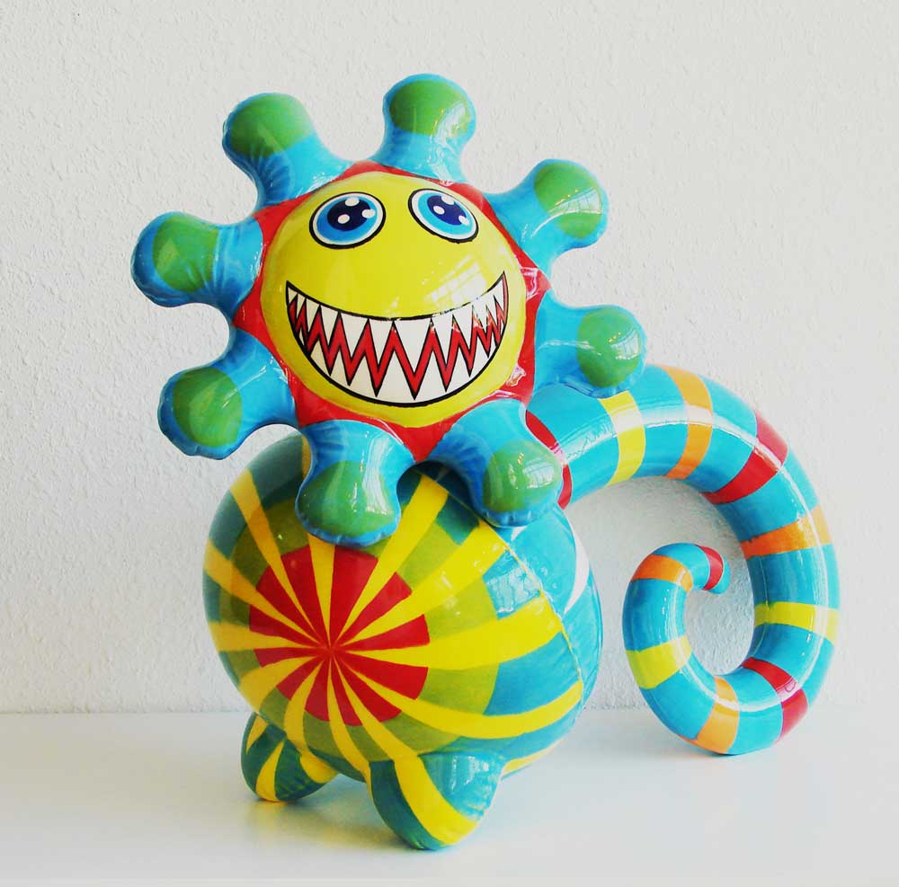 Scary Sunshine, Glazed ceramic 18" x 29" x 11 1/2", SOLD