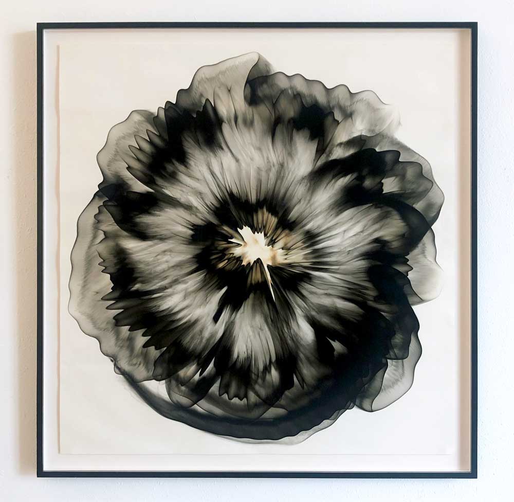 Untitled 14, Smoke on paper, 51 x 49"