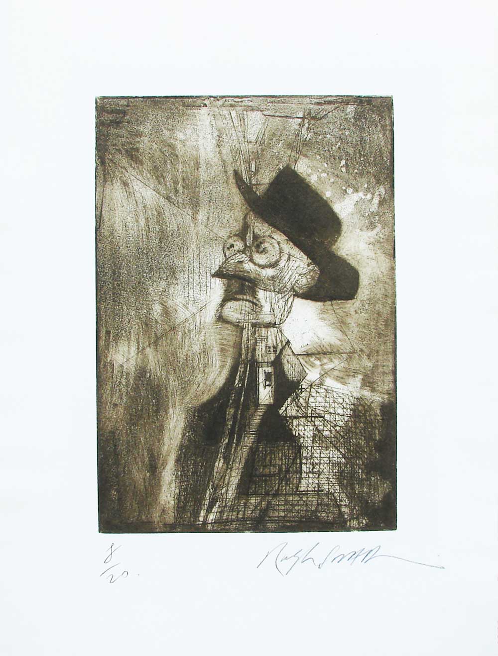 James Joyce, Etching, 21 1/2" x 16"