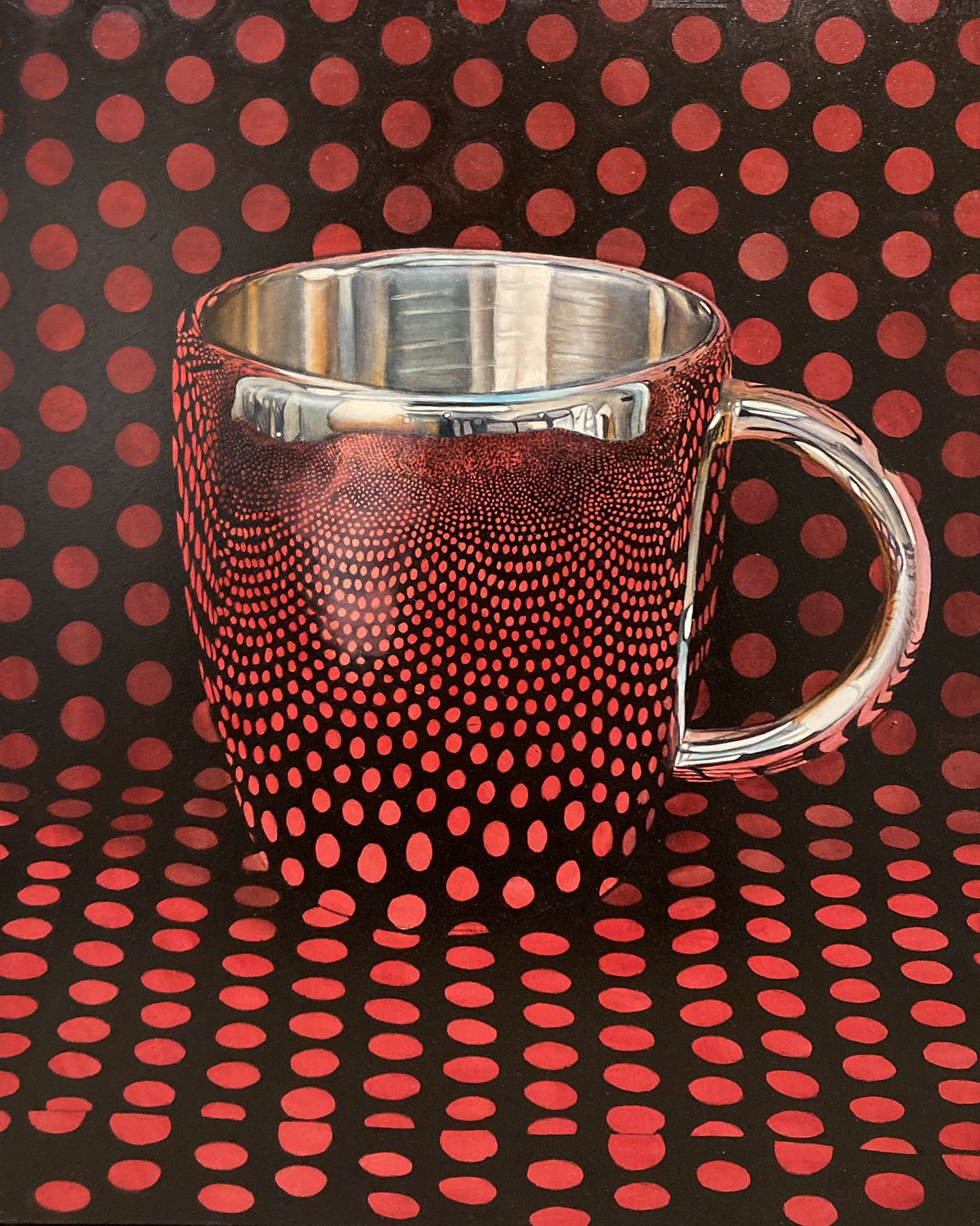 Dots, Oil on panel, 14 x11 inches