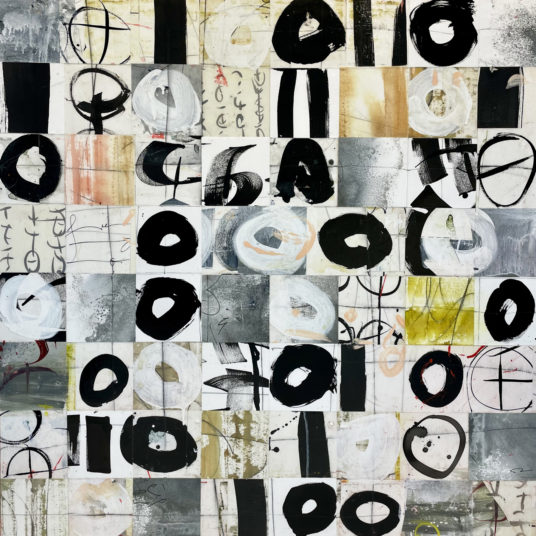 Hexagram XVII, Mixed media, 40 x 40 inches