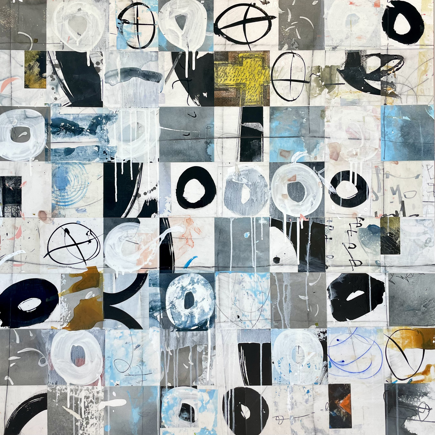 Hexagram XVIII,Mixed media, 40 x 40 inches