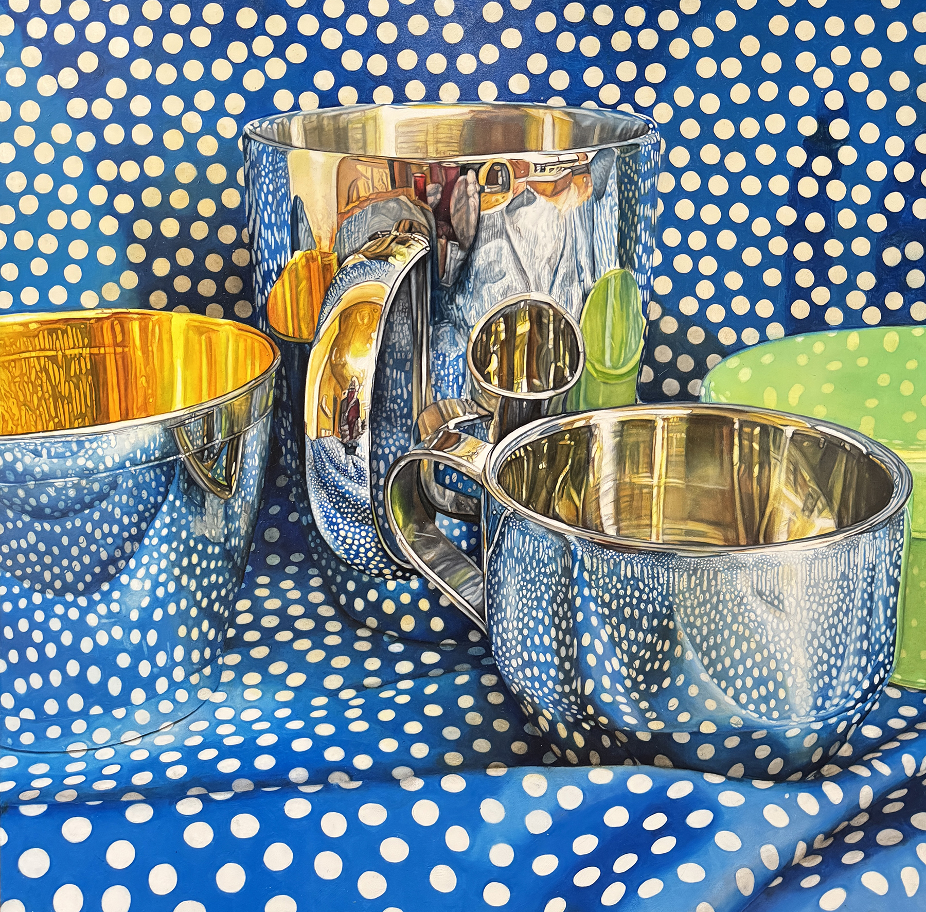 Turquoise, Oil on panel, 30 x 30 inches