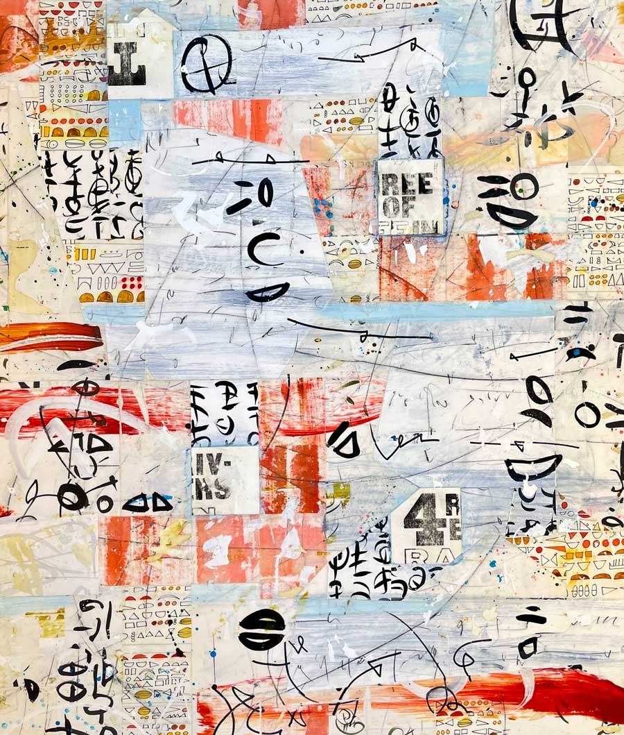 Tree of Life, Mixed media on panel, 56 x 48 inches
